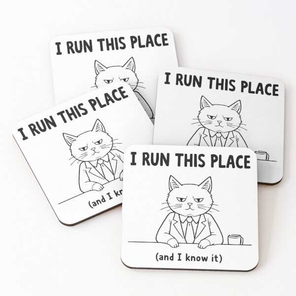 Item preview, I Run This Place And I Know It Funny Cat Shirt designed and sold by alexbadasco.
