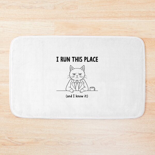 Item preview, I Run This Place And I Know It Funny Cat Shirt designed and sold by alexbadasco.