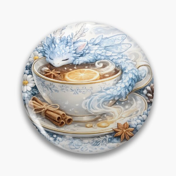 Item preview, Winter Tea Dragon designed and sold by KJ Frost.