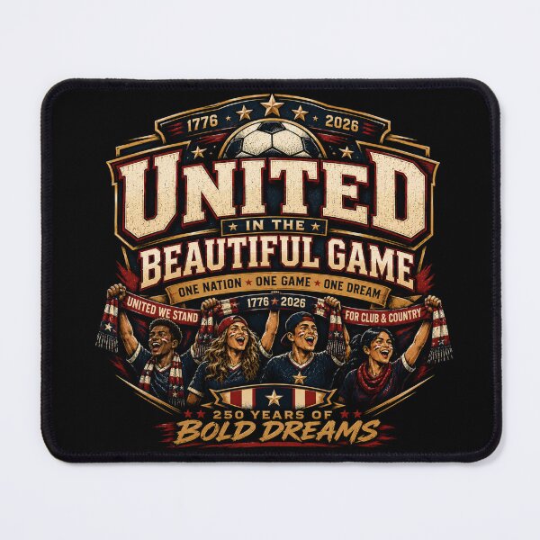Item preview, United In The Beautiful Game | Patriotic USA Soccer Vintage Crest | America 250 Football Fan Graphic designed and sold by Prime legend .