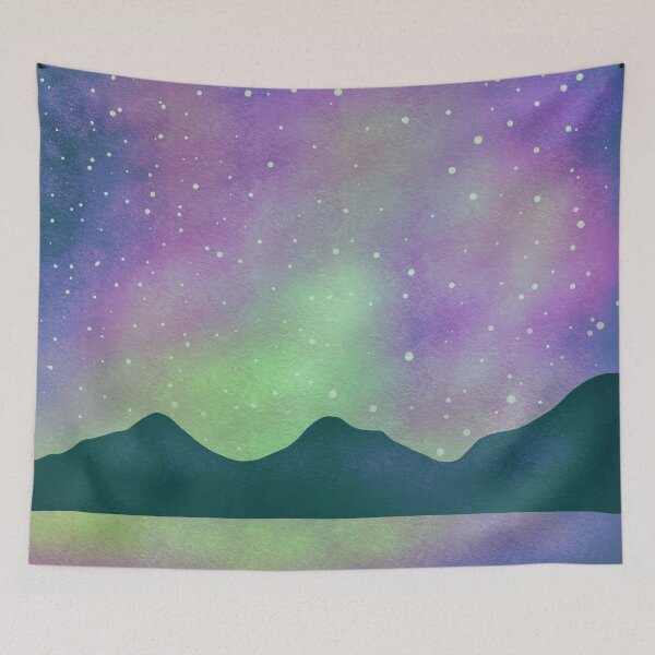 Item preview, Purple and green northern lights designed and sold by Ana Gorozpe.