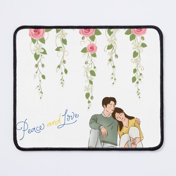 Item preview, Peace and Love – Romantic Floral Aesthetic Design designed and sold by Emianartstudio.