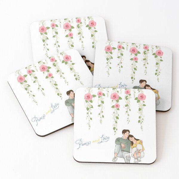 Item preview, Peace and Love – Romantic Floral Aesthetic Design designed and sold by Emianartstudio.