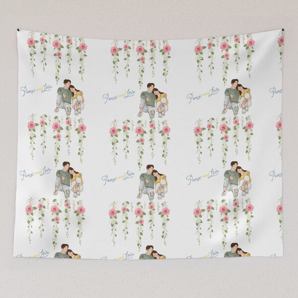 Item preview, Peace and Love – Romantic Floral Aesthetic Design designed and sold by Emianartstudio.