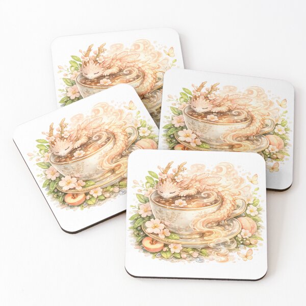 Item preview, Peach Tea Dragon designed and sold by KJ Frost.