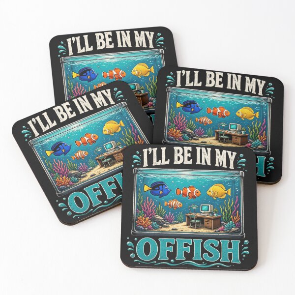 Item preview, I'll Be In My Offish Funny Fish Tank Aquarium Office Pun designed and sold by CF_VintageDesign.