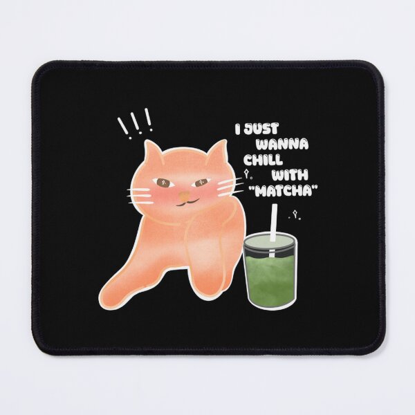 Item preview, Chill Orange Cat with Green Matcha Drink designed and sold by Verasionart.