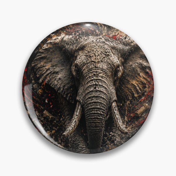 Item preview, Built Inside The Storm Elephant Industrial Canvas Print designed and sold by SavannaStrikes.