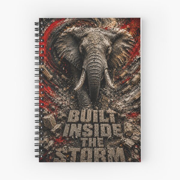 Item preview, Built Inside The Storm Elephant Industrial Canvas Print designed and sold by SavannaStrikes.