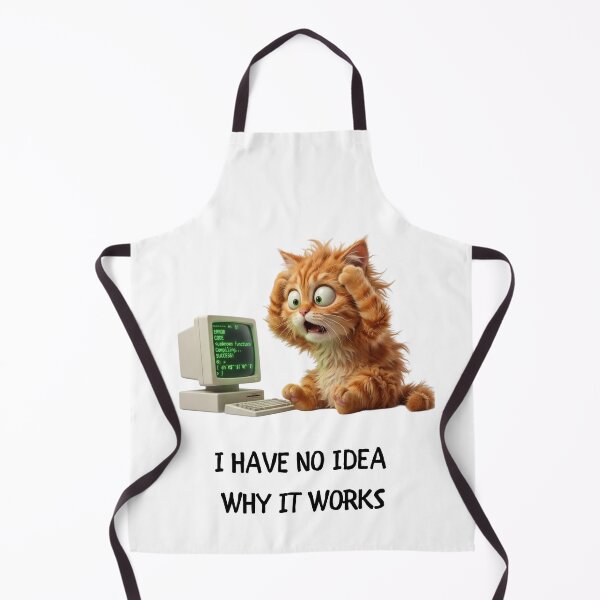 Item preview, Funny Programmer Gift I Have No Idea Why It Works Cat Humor Shirt designed and sold by Dev Mode.