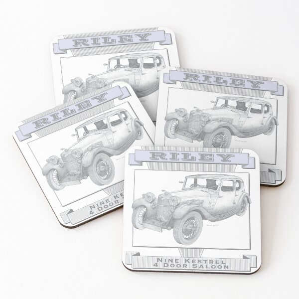 Item preview, Riley Nine Kestrel Sedán de 4 puertas, de tracción manual designed and sold by Classic Car Art Drawings.