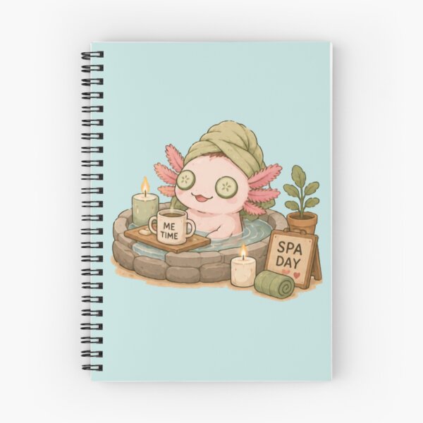Item preview, Spa Day Axolotl designed and sold by MellowMunchkins.
