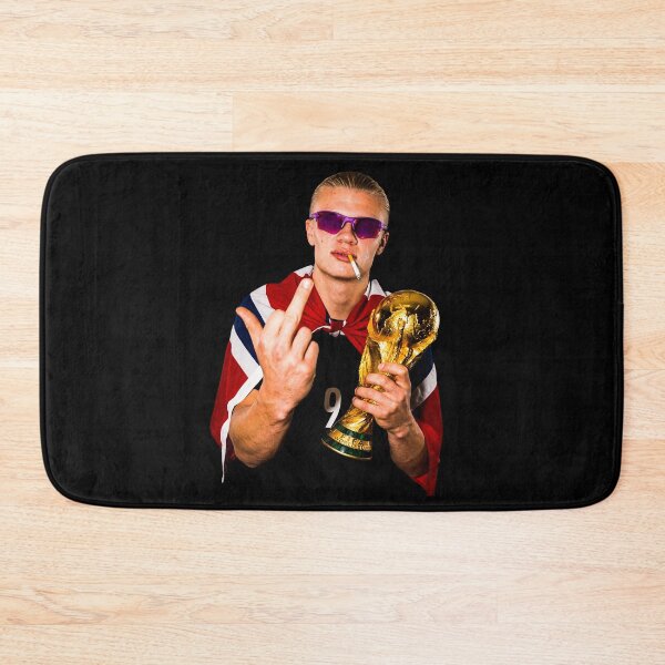 Item preview, Erling Haaland Middle Finger & Smoking Funny Meme designed and sold by DonetTrent.