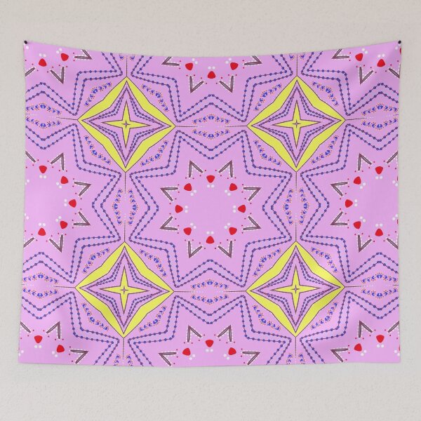 Item preview, Vibrant Pink and Purple Geometric Mandala Design designed and sold by Tinsleybluebell.