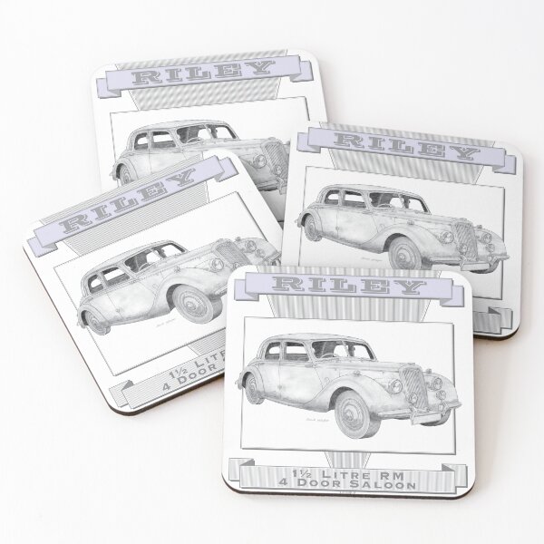 Aperçu de l'œuvre Riley 1,5 litre RM Berline 4 portes Dessinée à la main créée et vendue par Classic Car Art Drawings.