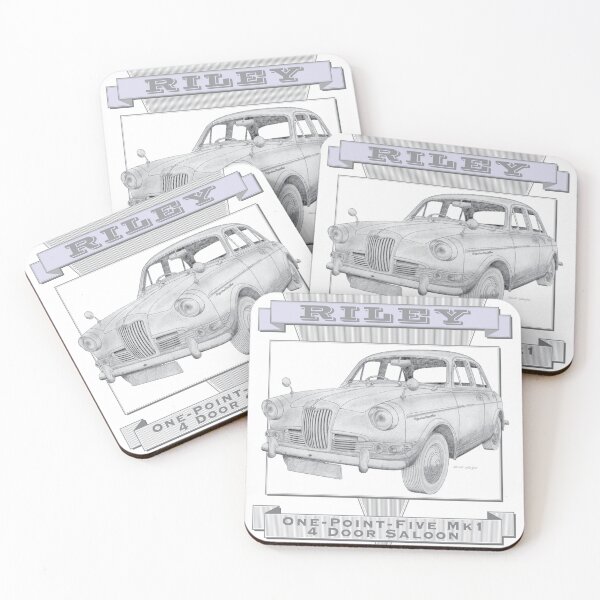 Item preview, Riley One-Point-Five Saloon de 4 puertas, de tracción manual designed and sold by Classic Car Art Drawings.