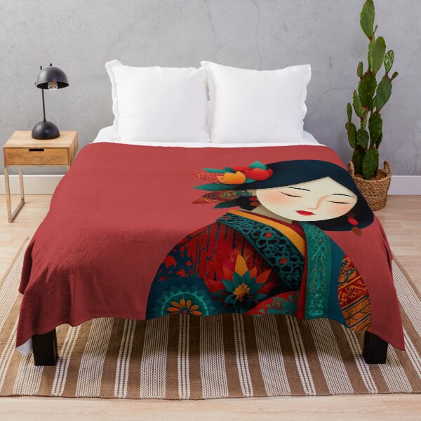 Item preview, Elegant Woman in Traditional Oriental Attire designed and sold by colorful-white.