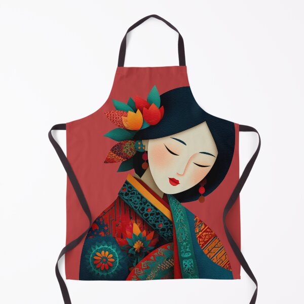 Item preview, Elegant Woman in Traditional Oriental Attire designed and sold by colorful-white.