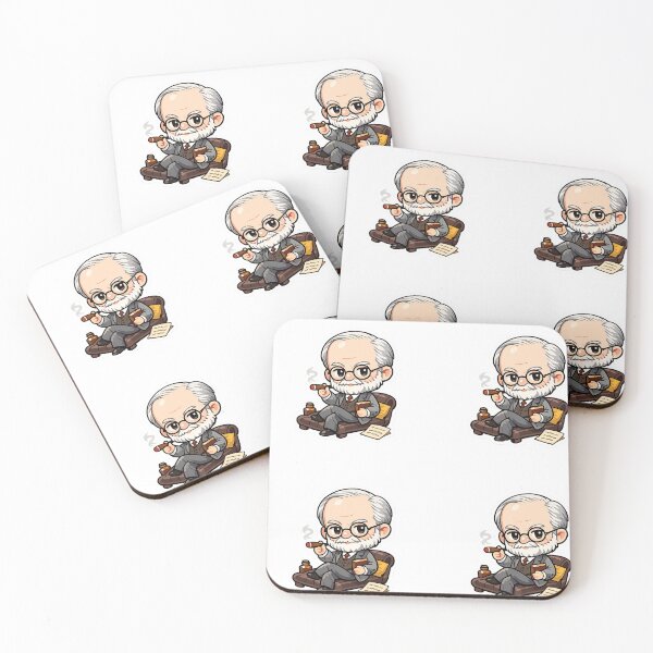 Item preview, Chibi Sigmund Freud Reading with Cigar | Cute Psychology Professor Cartoon designed and sold by Freudian Slip Co..