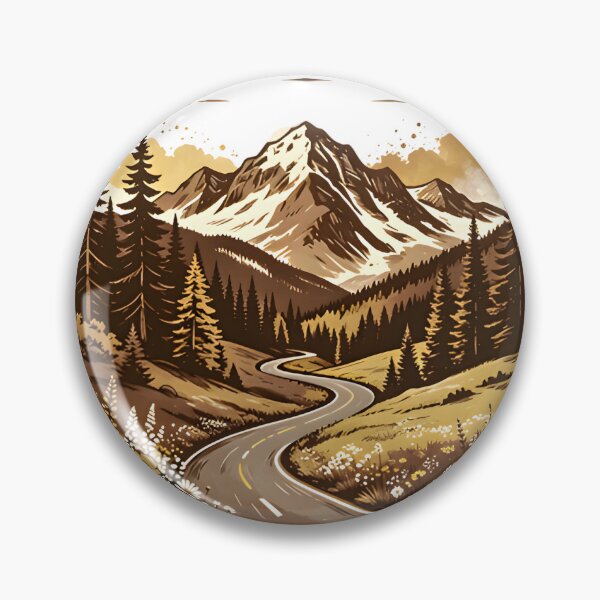 Item preview, Take The Scenic Route Retro Mountain Road Travel Design designed and sold by Spirit of Siam.