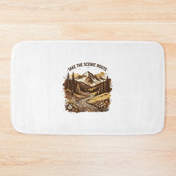 Item preview, Take The Scenic Route Retro Mountain Road Travel Design designed and sold by Spirit of Siam.