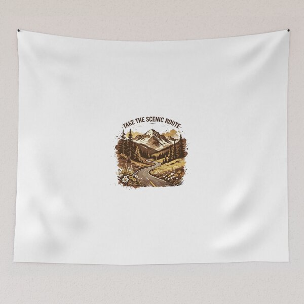 Item preview, Take The Scenic Route Retro Mountain Road Travel Design designed and sold by Spirit of Siam.