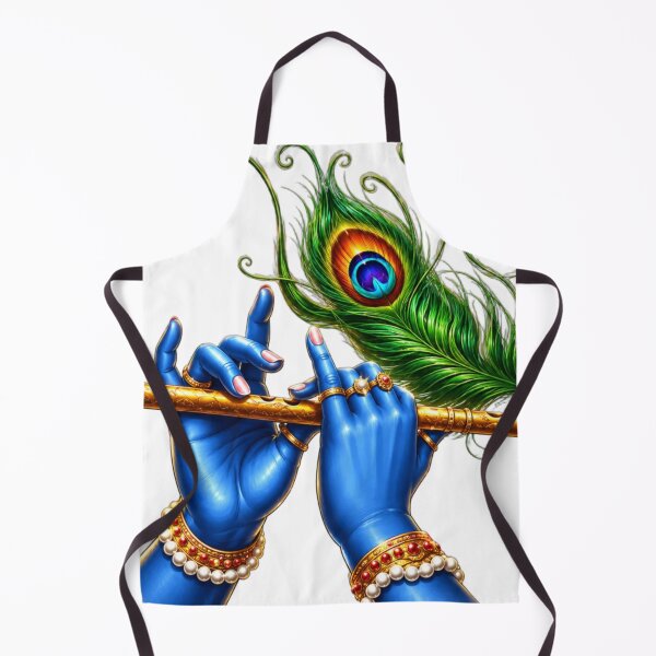 Item preview, Krishna with flute and peacock feather designed and sold by BRAHAStudio.