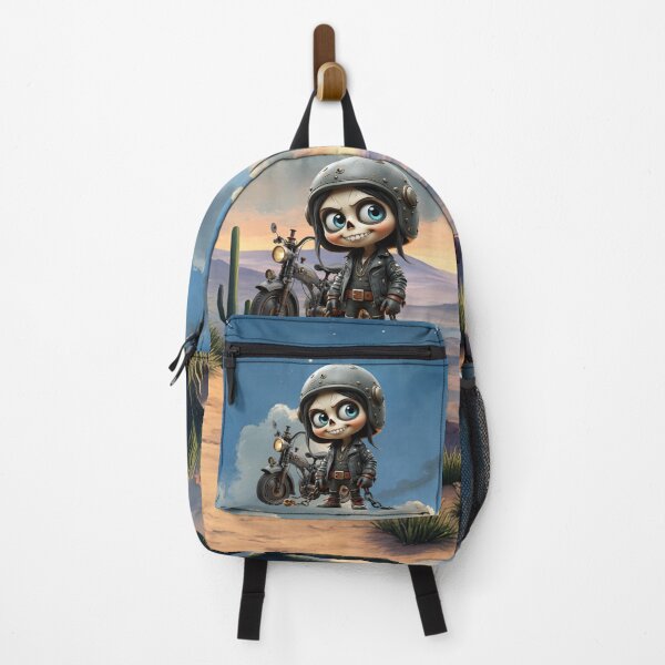 Item preview, Cute Skull Biker | Moonlit Ride Through the Desert designed and sold by nicky2342.