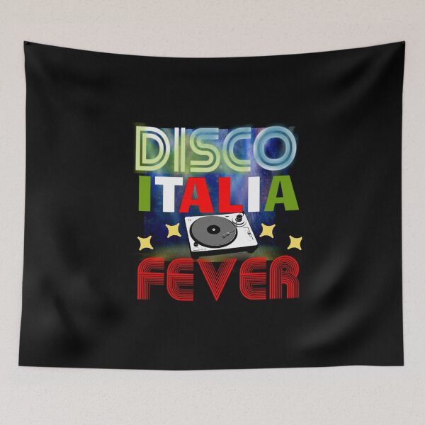Item preview, Disco Italia Fever Black Fashion designed and sold by Graphroad.