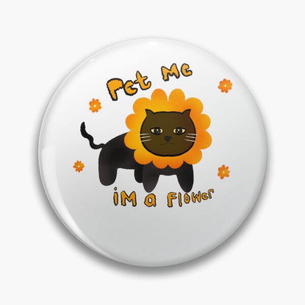 Item preview, Pet Me I Am A Flower Cute Black Cat Art designed and sold by Verasionart.