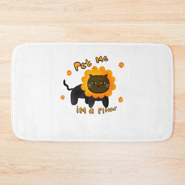 Item preview, Pet Me I Am A Flower Cute Black Cat Art designed and sold by Verasionart.