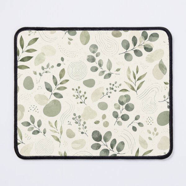 Item preview, Soothing Biophilic Nature Pattern – Calm Zen Eucalyptus & Pebbles designed and sold by OpenDreamArts.