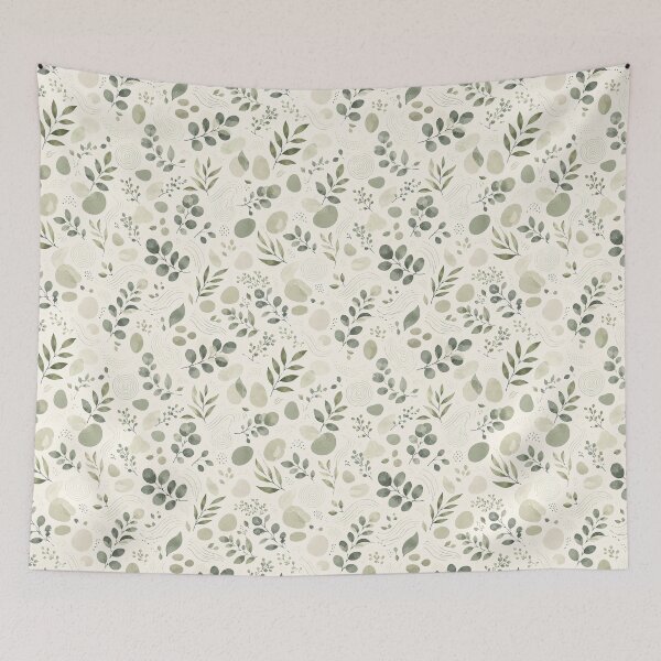 Item preview, Soothing Biophilic Nature Pattern – Calm Zen Eucalyptus & Pebbles designed and sold by OpenDreamArts.