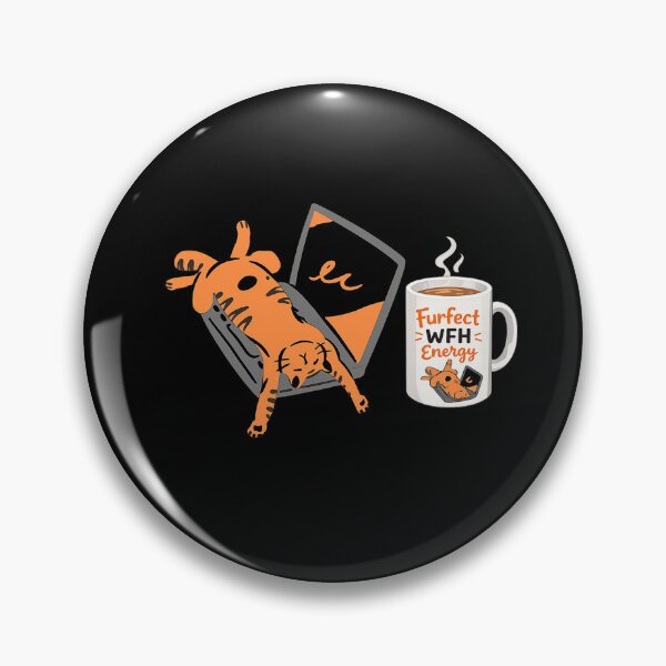 Item preview, Furfect WFH Energy Funny Cat Sitting On Laptop Work From Home Cat Humor Gift designed and sold by SHREE ART STUDIO.