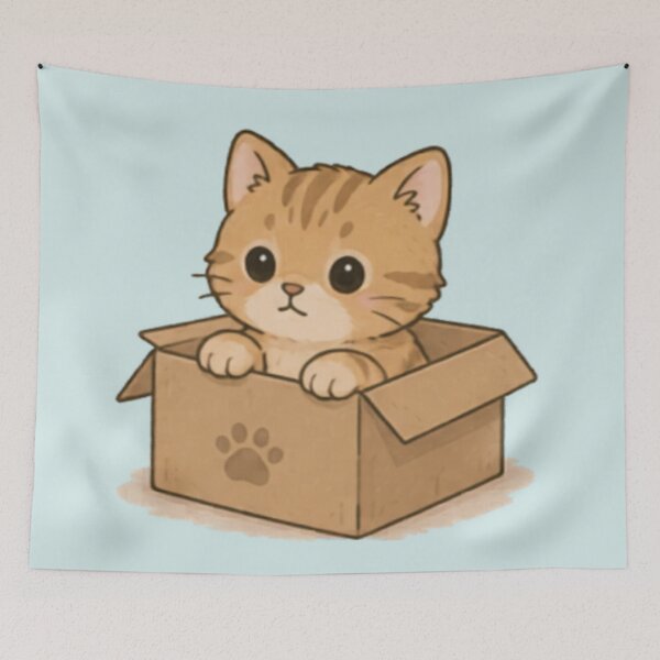 Aperçu de l'œuvre Box Explorer Chaton roux créée et vendue par MellowMunchkins.