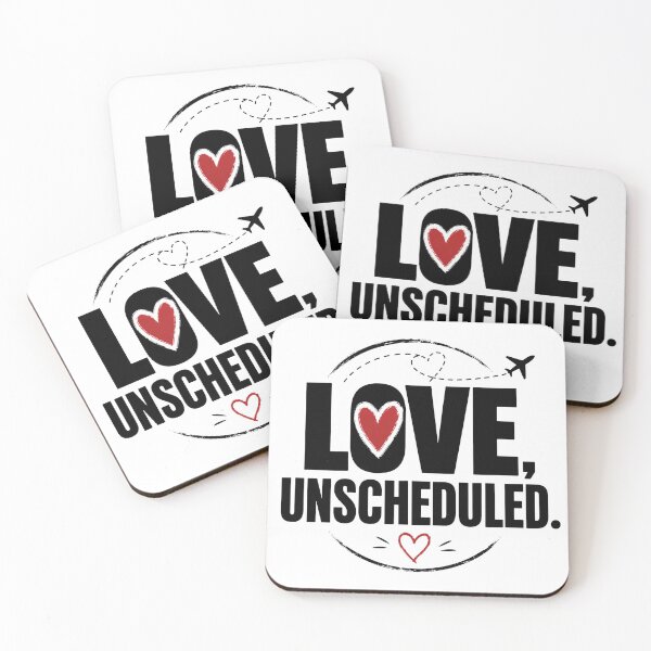 Item preview, Love, Unscheduled | Minimal Romantic Typography Travel-Inspired Design designed and sold by Lovestickerco.