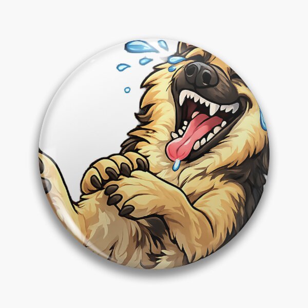 Item preview, Rolling on the Floor Laughing German Shepherd Cartoon  designed and sold by Jaideep Walia.