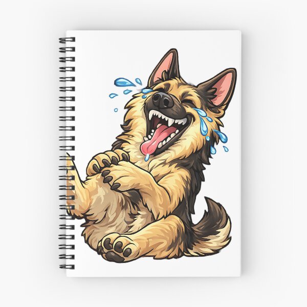 Item preview, Rolling on the Floor Laughing German Shepherd Cartoon  designed and sold by Jaideep Walia.