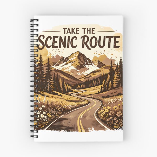 Item preview, Take The Scenic Route Retro Mountain Road Travel Design designed and sold by Spirit of Siam.