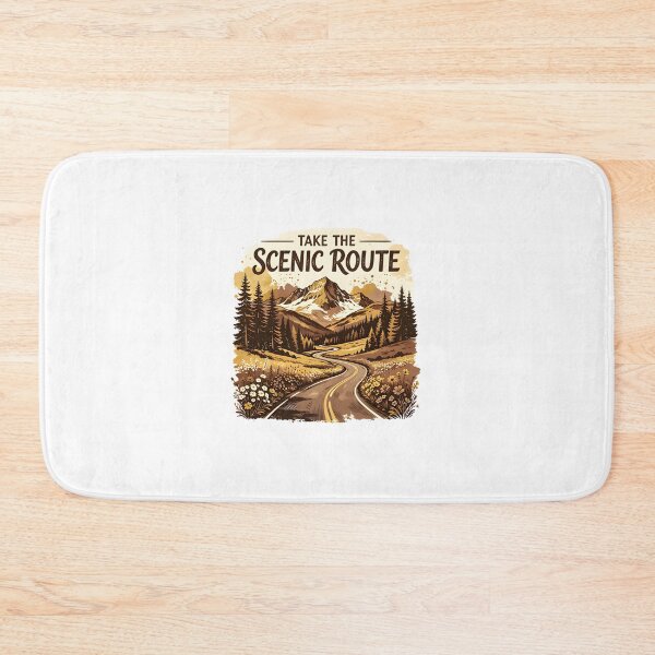 Item preview, Take The Scenic Route Retro Mountain Road Travel Design designed and sold by Spirit of Siam.