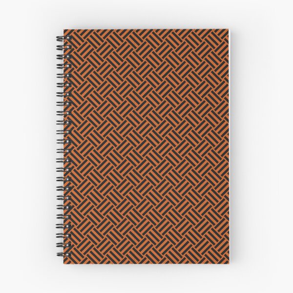 Item preview, Burnt Orange and Black basket weave designed and sold by pattern-archive.