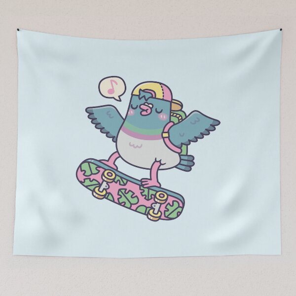 Item preview, Funny Skateboarding Pigeon designed and sold by rustydoodle.