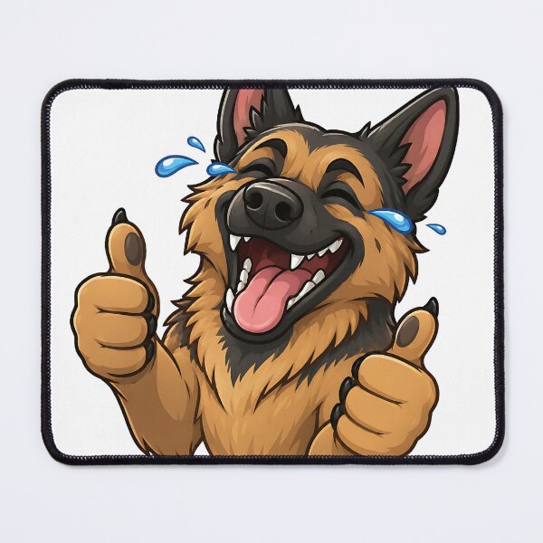 Item preview, Funny Thumbs Up German Shepherd Laughing designed and sold by Jaideep Walia.