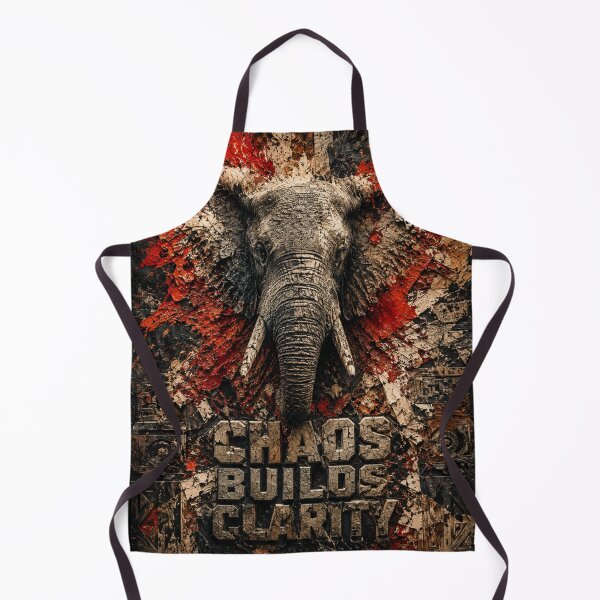 Item preview, Operator Chaos Builds Clarity Elephant Industrial Canvas Print designed and sold by SavannaStrikes.