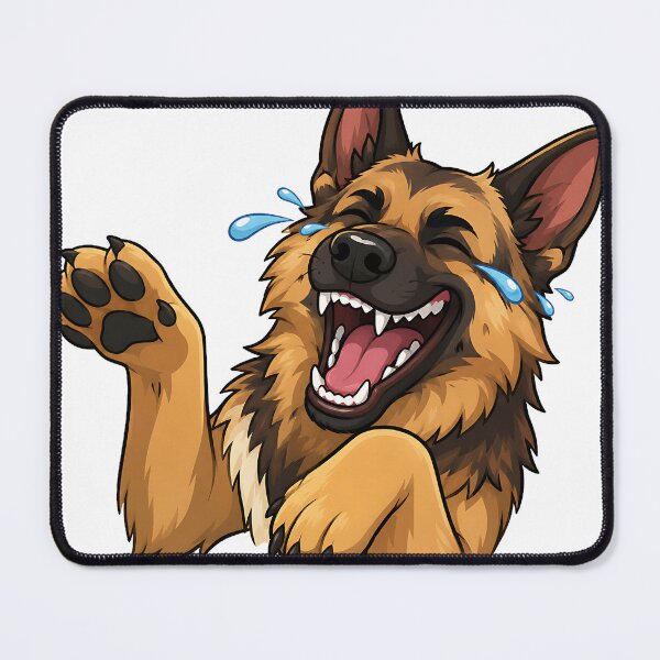 Item preview, Laughing Tears German Shepherd Cartoon designed and sold by Jaideep Walia.