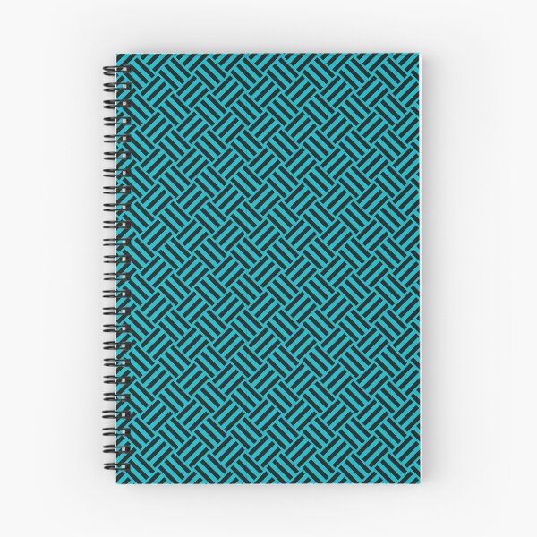 Item preview, Cyan and Black basket weave designed and sold by pattern-archive.