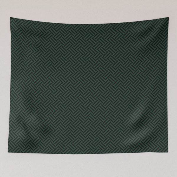 Item preview, Forest Green and Black basket weave designed and sold by pattern-archive.