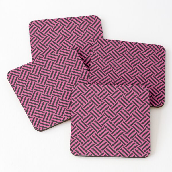 Item preview, Hot Pink and Black basket weave designed and sold by pattern-archive.