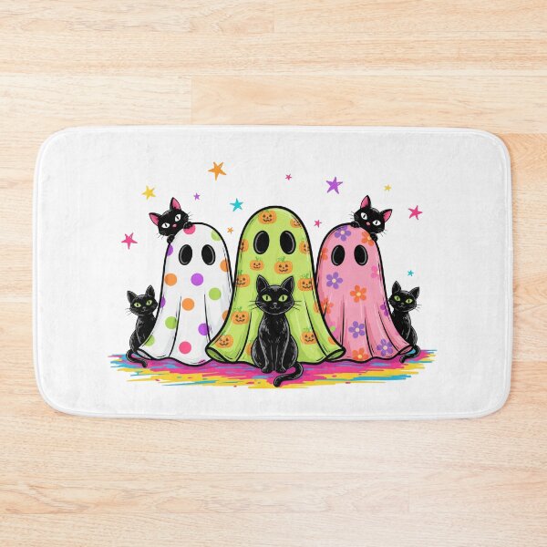 Item preview, Halloween retro ghost cat lover Spooky season gift designed and sold by Amzkao.