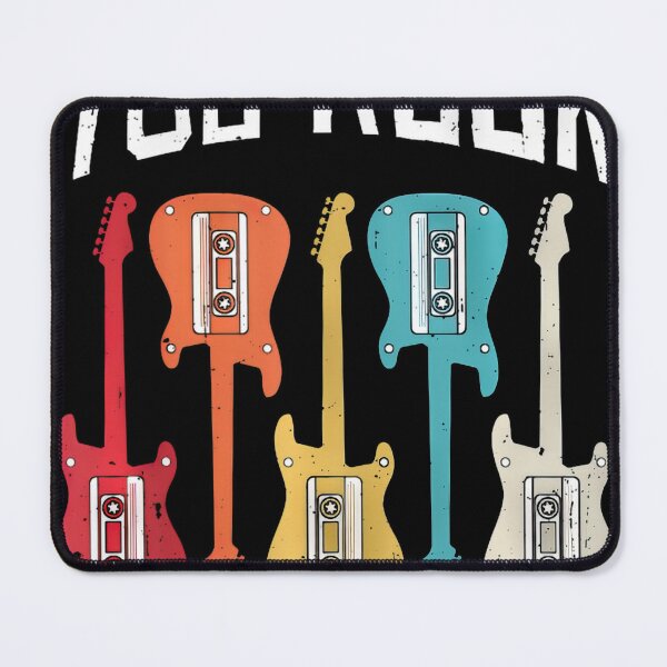 Item preview, Colorful “70s Rock” Graphic with Retro Guitar and Cassettes #9907 designed and sold by pple-frame.